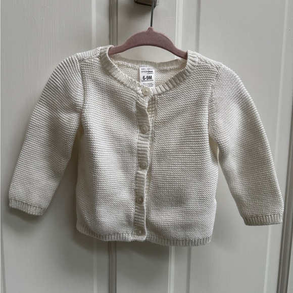 NWOT Simple Joys by Carter’s 6-9M Gender Neutral Cream Wool Sweater Cardigan - Picture 1 of 4